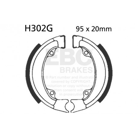 Brzdy EBC Moto EBC Brzdové čeľuste Grooved H302G | ebc-brzdy.sk