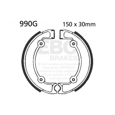 Brzdy EBC Moto EBC Brzdové čeľuste Grooved 990G | ebc-brzdy.sk