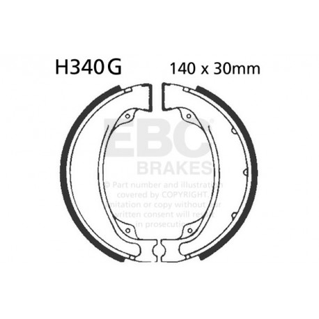 Brzdy EBC Moto EBC Brzdové čeľuste Grooved H340G | ebc-brzdy.sk