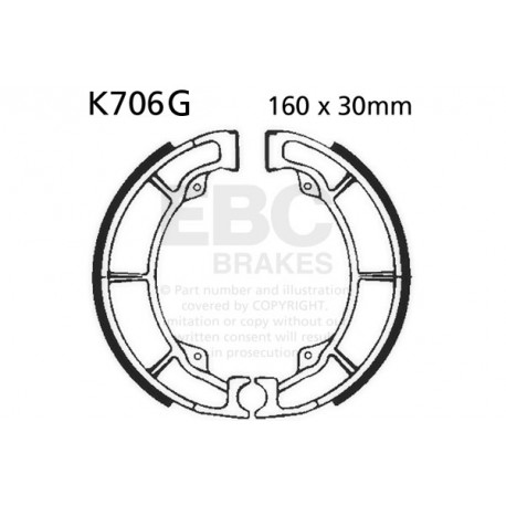 Brzdy EBC Moto EBC Brzdové čeľuste Grooved K706G | ebc-brzdy.sk