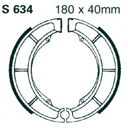 EBC Brzdové čeľuste Grooved S634G