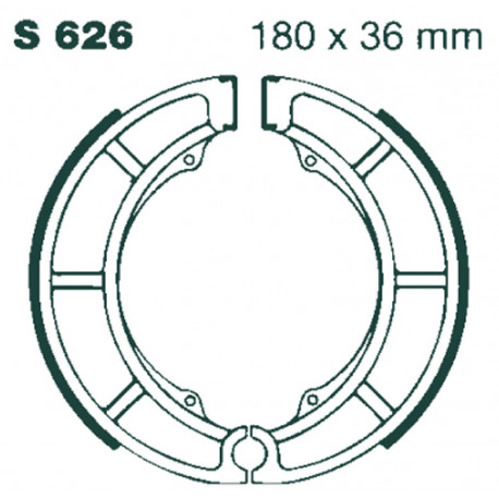 Brzdy EBC Moto EBC Brzdové čeľuste Grooved S626G | ebc-brzdy.sk