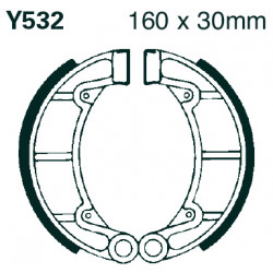 EBC Brzdové čeľuste Grooved Y532G