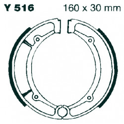EBC Brzdové čeľuste Grooved Y516G