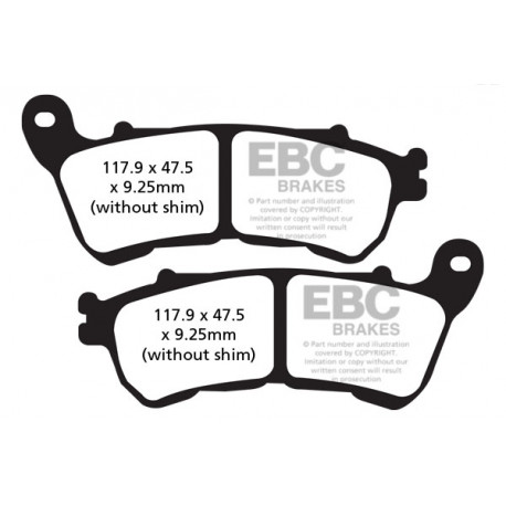 Brzdy EBC Moto EBC Brzdové obloženie V Semi-Sintered FA640V | ebc-brzdy.sk